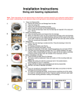 Installation Instructions Swing arm bearing