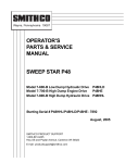 operator`s parts & service manual sweep star p48