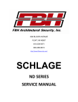 Schlage ND Series Service Manual