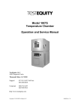 Model 1007S Temperature Chamber Operation and Service Manual