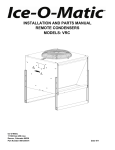 VRC Remote Condenser - Parts Manual - Ice-O