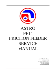 astro ff14 friction feeder service manual