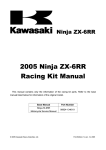 2005 Ninja ZX-6RR Racing Kit Manual