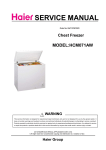 Haier Freezer HCM071AW Service Manual