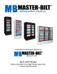 BLG Plus Series Glass Door Merchandisers Manual - Master-Bilt