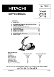 service manual vacuum cleaner cv-600 cv-610 cv-710