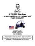 ace gokart owners manual