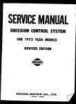 Service Manual Emission Control System 1972 models revised