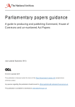 Parliamentary papers guidance