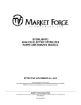 Service & Parts Manual - Market Forge Industries