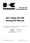 2011 Ninja ZX-10R Racing Kit Manual