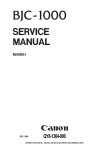 Canon -- BJC-1000 -- Service Manual