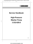 Service Handbook High-Pressure Washer Pump 3.532