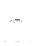 Model 419 Precision Pulse Generator Operating and Service Manual