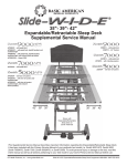 35"- 39"- 42" Expandable/Retractable Sleep Deck