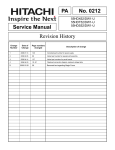 PA No. 0212 Service Manual Revision History
