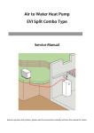 Air to Water Heat Pump EVI Split Combo Type Service Manual