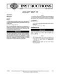 3.5mm Auxiliary Input Kit Instruction Sheet - Harley