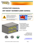 DMW English Operator`s Manual - Dry Moist Warmer by Meister
