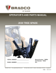 operator`s and parts manual 2030 tree spade