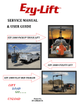 SERVICE MANUAL & USER GUIDE - Ezy-Lift