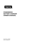 powerdrive battery charger owner`s manual - Club Car Side