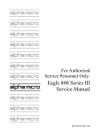 Eagle 800 Series III Service Manual