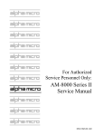 AM-8000 Series II Service Manual