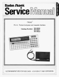 Tandy PC-4 Computer and Cassette Service Manual