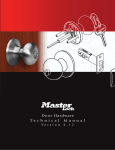 Technical Manual - Master Lock Door Hardware