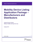 Device Listing Application Package – Manufacturers/Distributors
