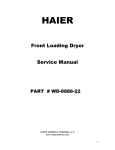 Front Loading Dryer Service Manual