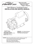 INSTALLATION AND SERVICE MANUAL