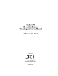 Model 8174 HF Monitor Receiver Operating and Service Manual