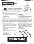 Operator`s Manual, Parts List & Service Manual