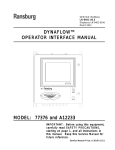 DynaFlow Operator Interface (Serv. Man. LN-9401