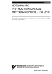 instruction manual motoman-sp100x, -160, -250 - f.energy