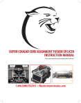 super cougar core alignment fusion splicer instruction manual