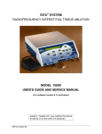 rita® system radiofrequency interstitial tissue ablation model 1500x