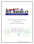 operating instructions and service manual hockey scoreboard model