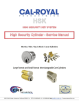 Service Manual - HSK, High Security Cylinder - Cal