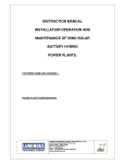Instruction Manual - Installation, Operation and Maintenance of Wind