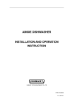 am60e dishwasher installation and operation instruction