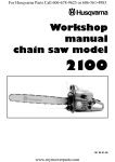 Workshop Manual, 2100, 1990-11, Chain Saw