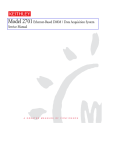 Model 2701Ethernet-Based DMM / Data Acquisition System Service