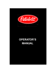 Peterbilt Conventional Trucks Operator`s Manual prior to 12-06