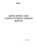 MARS SERIES 2000 CONFECTIONERY VENDOR MANUAL