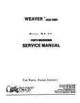 SERVICE MANUAL - Castle Equipment Co.