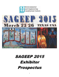 SAGEEP 2015 Exhibitor Prospectus