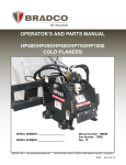 operator`s and parts manual hp400/hp450/hp600/hp750/hp1000